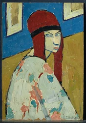 Selvportrett, ca. 1917 (olje på papp)