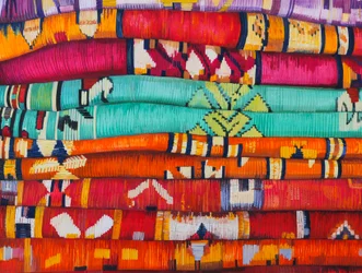Marokkanske stoffer 4, 2013 (gouache på papir)