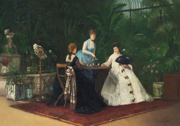 Te i vinterhagen, 1893.
