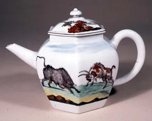 Chelsea tekanne, ca. 1755 (porselen)