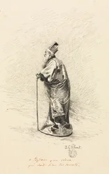Studie for magikeren i Conte de Fée Story of a Fairy, 1800-tallet.