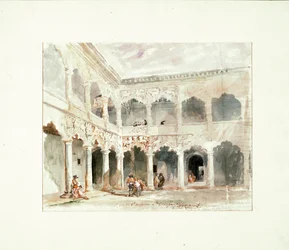 Gårdsplassen til Infantado Palace i Guadalajara (Spania)