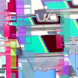 Levende, abstrakt glitch-kunst