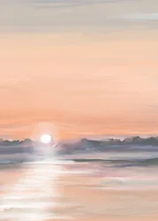 Fredfull solnedgangsrefleksjon
