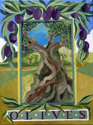 Svarte oliven, 2014 (akryl på lerret)