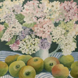 Hortensia og matlagingsepler (akryl)