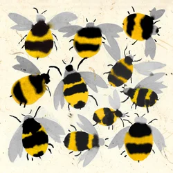 INKY BEES, 2022 (akvarell)