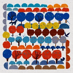 Village Trees, 2022 (blandet media)