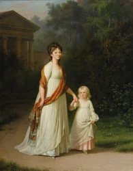 Marie Sophie Frederikke, prinsesse av Danmark og hennes datter, prinsesse Caroline