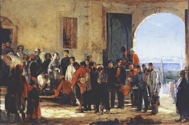 Krimkrigen: sykepleieren Florence Nightingale ved sykehuset i Scutari i Tyrkia, 1856