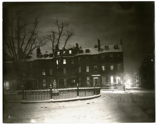 Louisburg Square, Boston Jenny Lind bodde i hjørnehuset, Boston, USA, ca. 1902-10 (foto av gelatinsølv)
