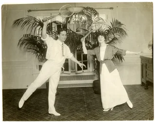 Nye parisiske dansere Señor Sebastian & Mme Mann - de danset ved åpningen av Albemarle Hoffman Roof Garden, ca. 1905-18 (gelatinsølvfoto)
