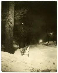 The Mall at night, Boston, Mass, USA, ca. 1902-10 (foto av gelatinsølv)