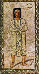 Abraham mottar løftet (tempera på gips)