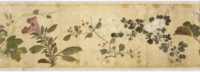 Ett hundre blomster, tidlig på 1600-tallet (malt silke)