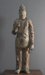 Stående bodhisattva, 12.-13. dynasti (paulownia-tre med gesso og polykrom)