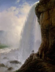 Under Niagara Falls, 1862.