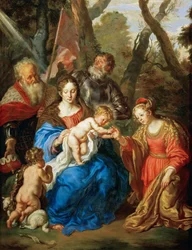 Baroque: The Mystical Marriage of Saint Catherine with Saint Leopold and Saint Guillaume - The Mystical Marriage of Saint Catherine with Saints Leopold and William av Sandrart, Joachim, von (1606-1688)