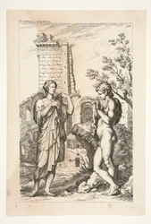 Diane de Gabies og en faun, fra beundrede gamle skulpturer