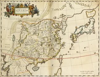 Kart over Kina, fra "Atlas Cosmographia Blaviana", 1662