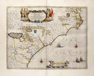 Kart over Virginia og Florida, 1667