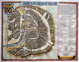 Moskva, andre bind, tittelside til del I, fra Atlas Maior, atlas i 11 bind, av Joan Blaeu (1596-1673), kobberstikk, 57,5x39 cm, Amsterdam