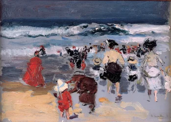 Stranden ved Biarritz, 1906