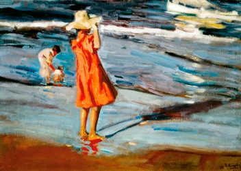 Barn på stranden, maleri av Joaquín Sorolla (1863-1923). 1900