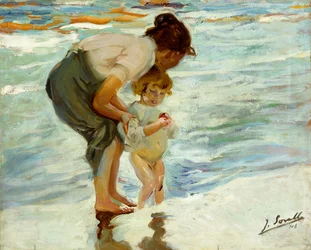 På stranden, 1908