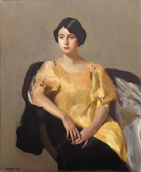 Elena i en gul kappe, 1909