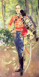 Portrett av kong Alfonso XIII (1886-1941) i husaruniform