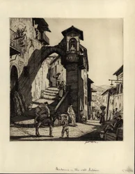 Madonna in the Wall, Subiaco, 1929 (tørrpunktgravering)