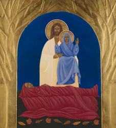 Dormition, 2006 (eggetempera og 24 karat gull på tre)