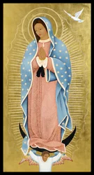 La Paloma Blanca, 2013 (eggtempera og 24 karat gull på tre)