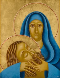 Pieta, 2004 (eggetempera og 24 karat gull på tre)