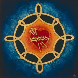 Sacred Heart, 2005 (eggetempera og 24 karat gull på tre)
