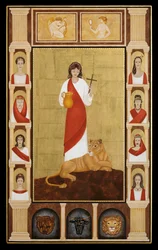 Saint Thecla, 2014 (eggtempera og 24 karat gull på tre)