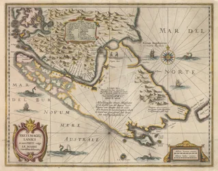Den mest nøyaktige avgrensningen av Magellanske stredet og det nye stredet, vanligvis kjent som Le Maire, ca. 1630