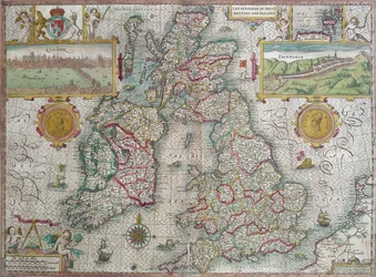 Kart over Kongeriket Storbritannia og Irland, 1610