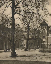 Under the Elms in the Courtyard of Middlesex Hospital, c1935.