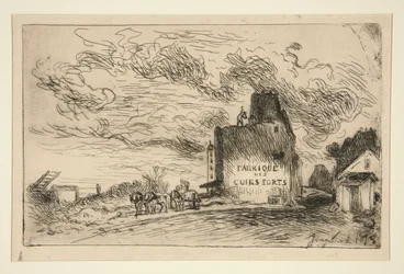 Riving av Rue des Francs-Bourgeois Saint-Marcel (Rivning ved Rue des Francs-Bourgeois Saint-Marcel)