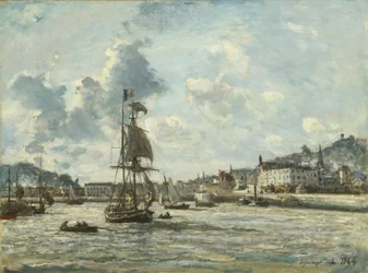 Inngang til havnen i Honfleur, 1863-64