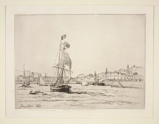 Inngang til havnen i Honfleur