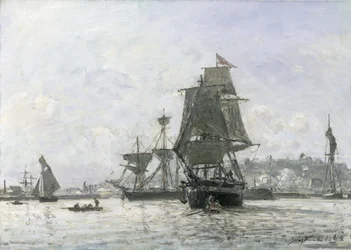 Store seilbåter på Honfleur