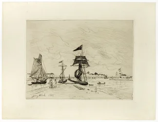 Pier ved havnen i Honfleur