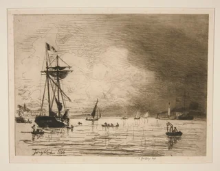 Gå ut fra havnen i Honfleur