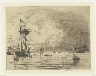 Honfleur havneavkjørsel Sortie du port de Honfleur (tittel på objekt)