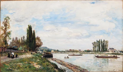 Utsikt over Meudon fra Pont de Sevres, 1866