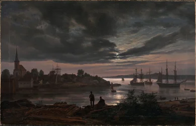Larvik i måneskinn