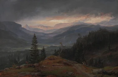 Utsikt over Hallingdal, 1844